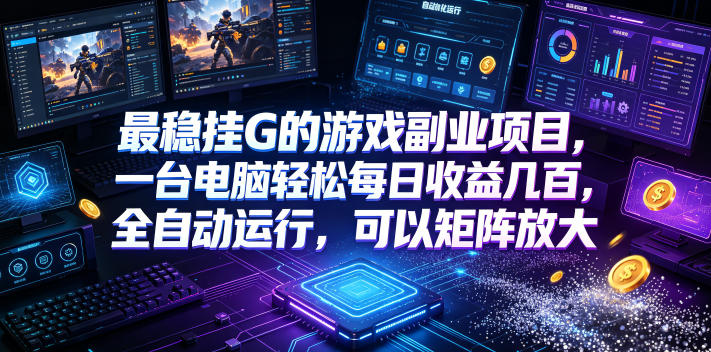 AI游戏全自动挂机项目,单号日入100左右,可矩阵放大!-得优社
