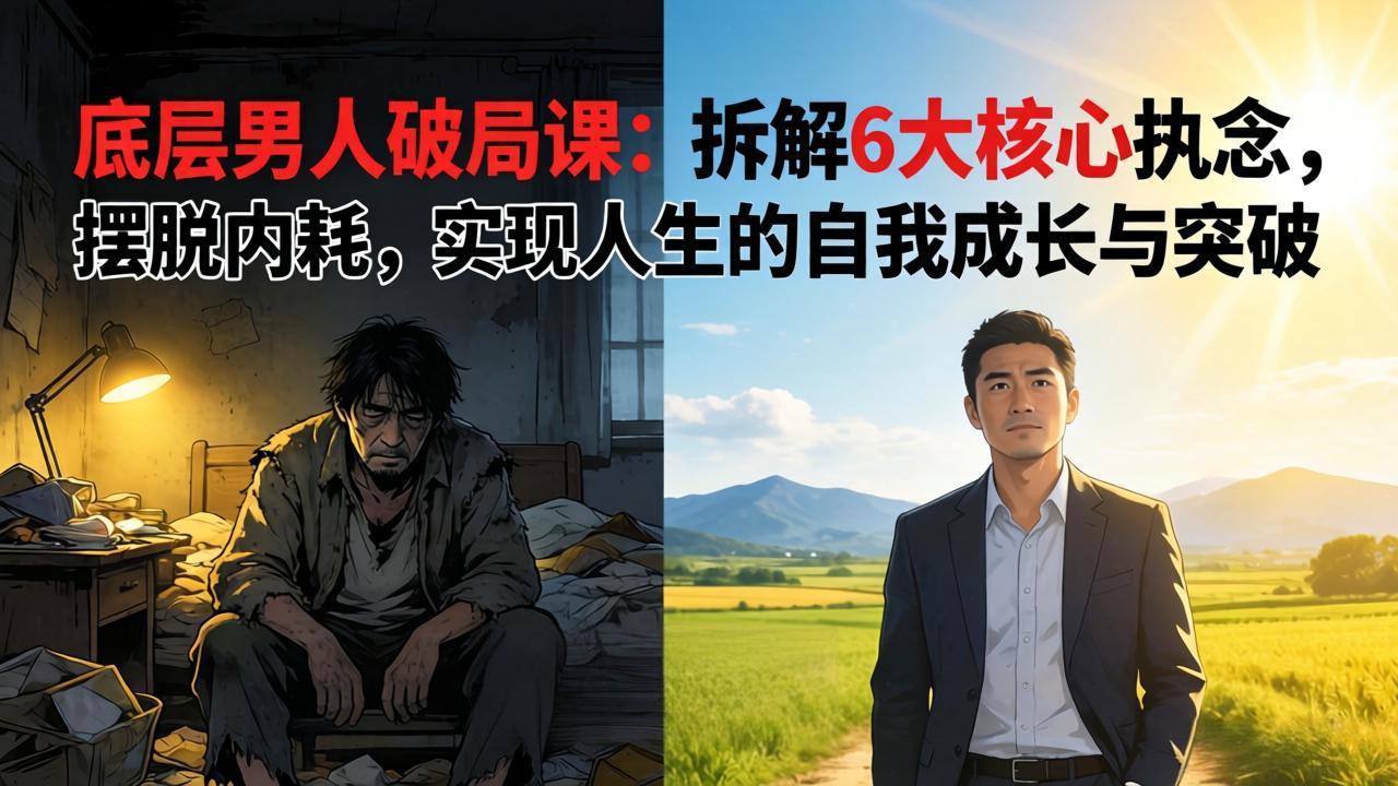 付费文章：底层男人破局课：拆解 6 大核心执念，摆脱内耗，实现人生的自我成长与突破-得优社