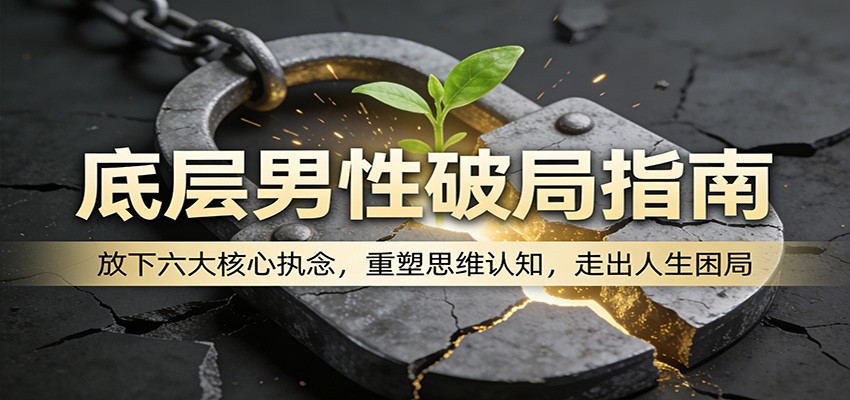 底层男性破局指南:放下六大核心执念,重塑思维认知,走出人生困局-得优社