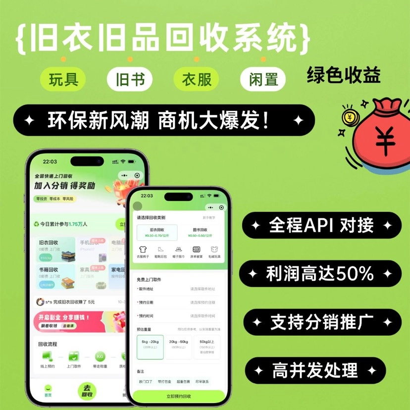 旧物回收系统源码 – go语言版-得优社