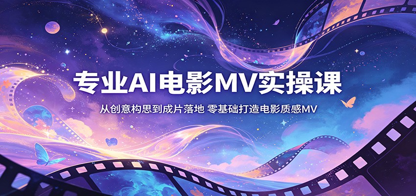 专业AI电影MV实操课：从创意构思到成片落地，零基础打造电影质感MV-得优社