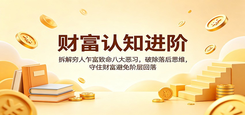 财富认知进阶：拆解穷人乍富致命八大恶习，破除落后思维，守住财富避免阶层回落-得优社