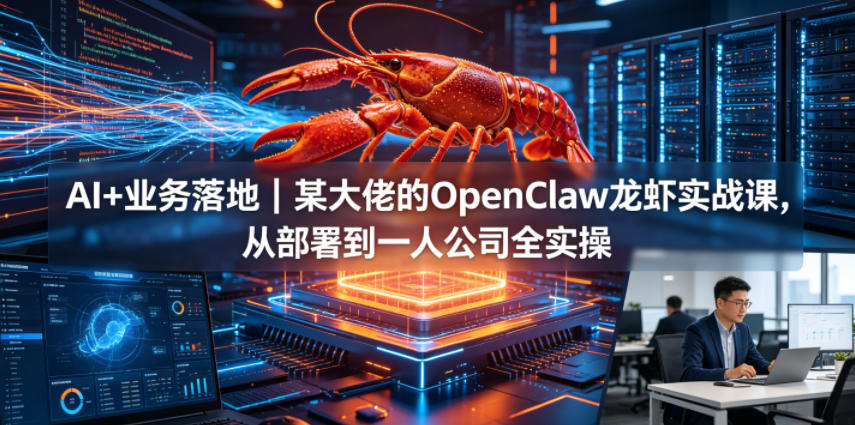 AI+业务落地｜某大佬的OpenClaw小龙虾实战课，从部署到一人公司全实操-得优社