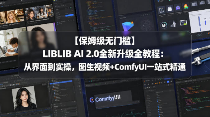 【保姆级无门槛】LIBLIB AI 2.0全新升级全教程：从界面到实操，图生视频+ComfyUI一站式精通-得优社