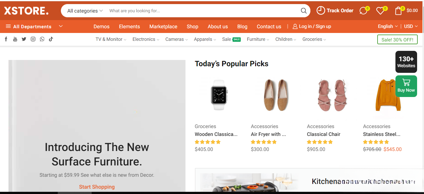 WordPress主题–Xstore v9.5.1 Woocommerce主题 破解版下载-得优社