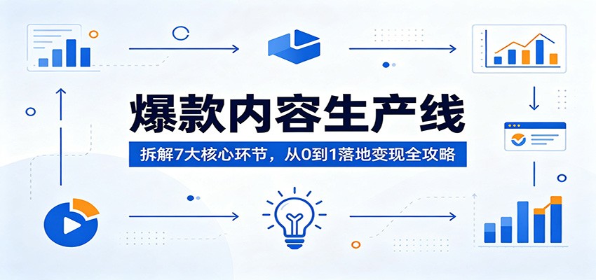爆款内容生产线:拆解7大核心环节,从0到1落地变现全攻略-得优社