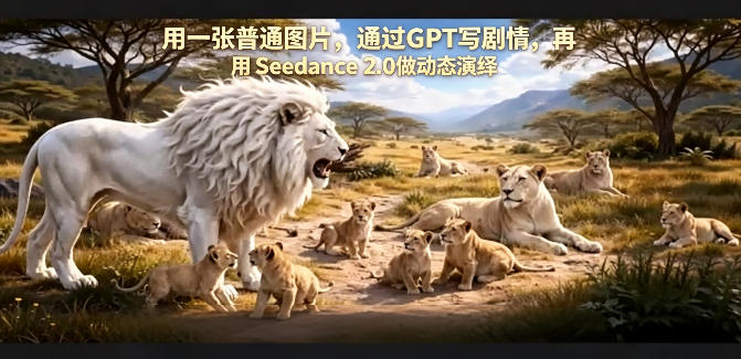 用一张普通图片，通过GPT写剧情，再用Seedance 2.0做动态演绎，居然能生成迪士尼风格搞笑动画-得优社