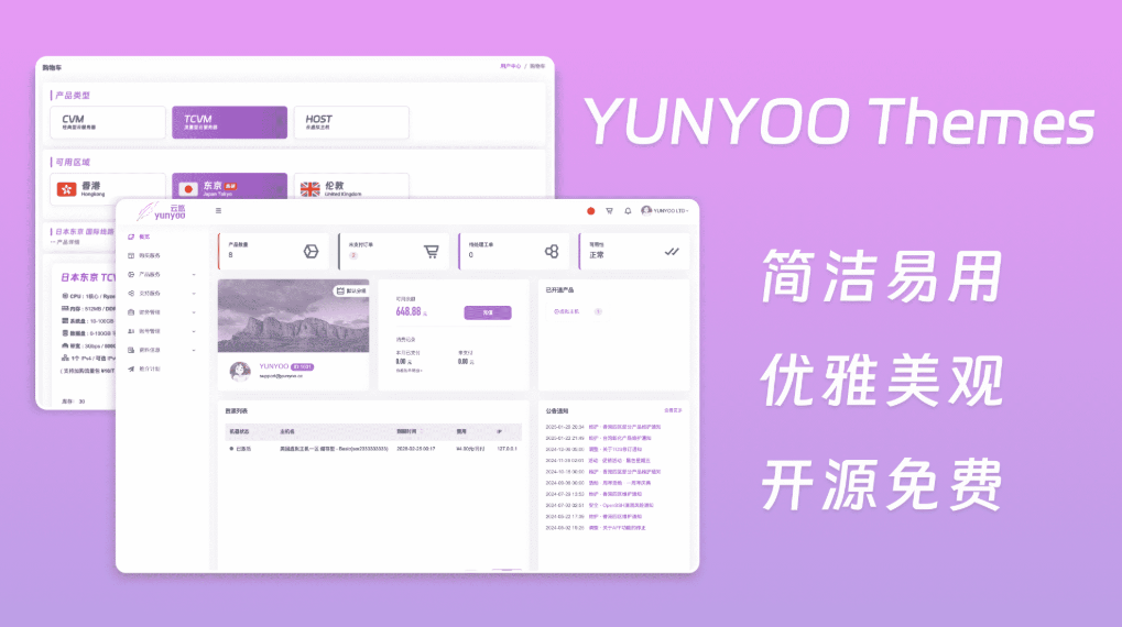 魔方财务系统 YUNYOO财务系统 新秀魔方收银系统 购物车+会员中心模板-得优社