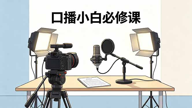 口播小白必修课：录像收音灯光设备+脚本撰写，搭专业级录制场景-得优社