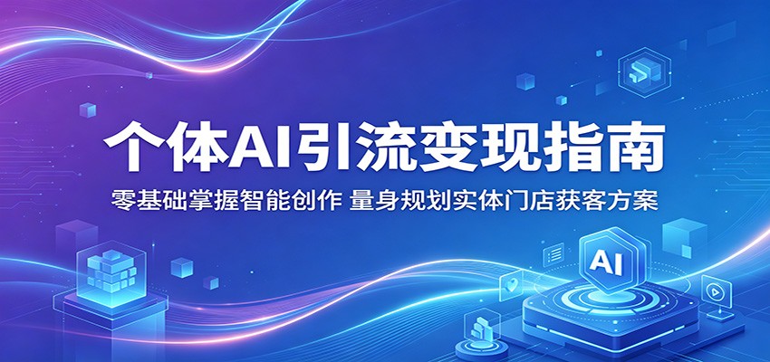 个体AI引流变现指南：零基础掌握智能创作，量身规划实体门店获客方案-得优社