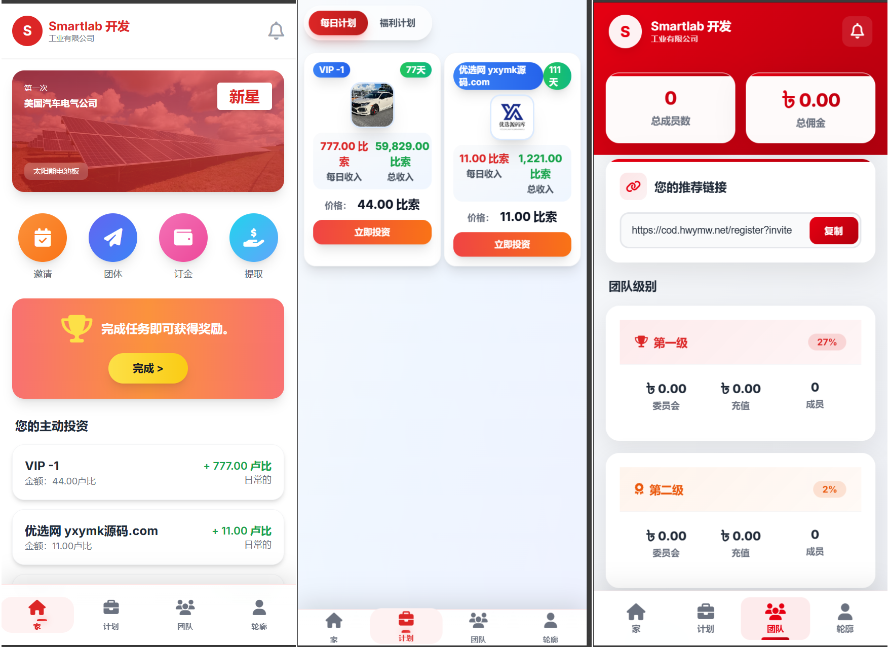 海外汽车电气投资理财源码/三级分销/可自定义产品-得优社