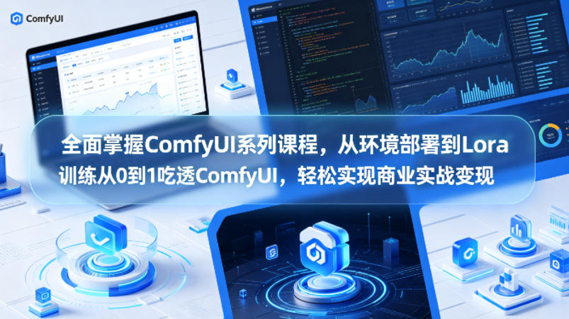 全面掌握ComfyUI系列课程，从环境部署到Lora训练从0到1吃透ComfyUI，轻松实现商业实战变现-得优社