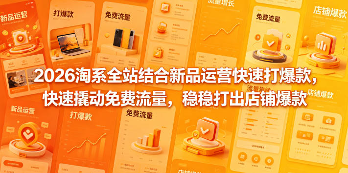 2026淘系全站结合新品运营快速打爆款，快速撬动免费流量，稳稳打出店铺爆款(更新5月12日)-得优社