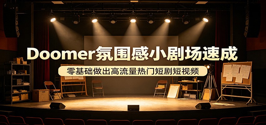 Doomer氛围感小剧场速成,零基础做出高流量热门短剧短视频-得优社