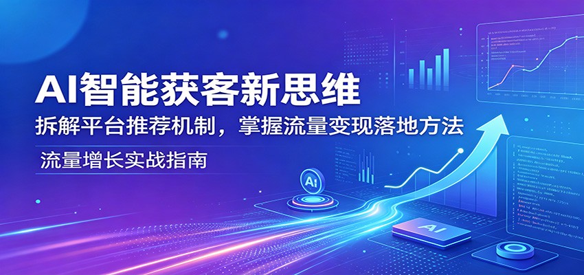 AI智能获客新思维:拆解平台推荐机制,掌握流量变现落地方法-得优社