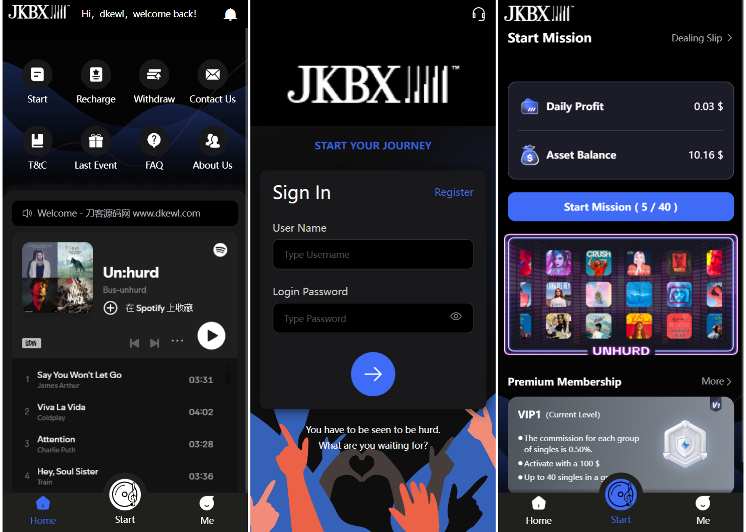 JKBX海外音乐抢单系统源码 Thinkphp框架 附教程-得优社