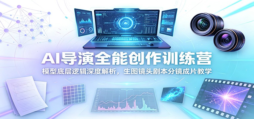 AI导演全能创作训练营：模型底层逻辑深度解析，生图镜头剧本分镜成片教学-得优社