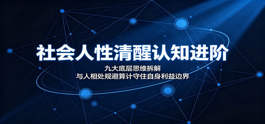 社会人性清醒认知进阶：九大底层思维拆解，与人相处规避算计守住自身利益边界-得优社