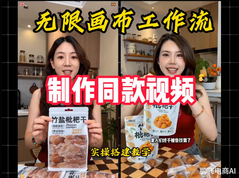 无限画布工作流一键复刻爆款带货视频，实操搭建，操作简单-得优社