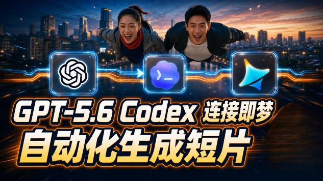 GPT-5.6 Codex连接即梦实测！自动生成＋拼接完整AI短片，全流程详解-得优社