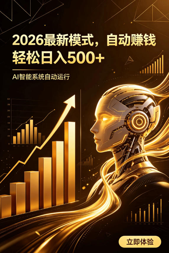 AI智能广告，自动賺钱新模式，轻松日入500+，主业副业都可做，适合任何人群【揭秘】-得优社