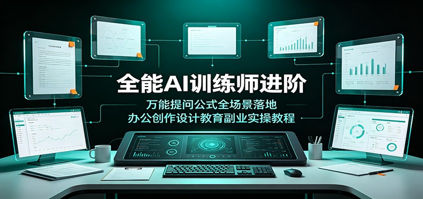 全能AI训练师进阶：万能提问公式全场景落地，办公创作设计教育副业实操教程-得优社
