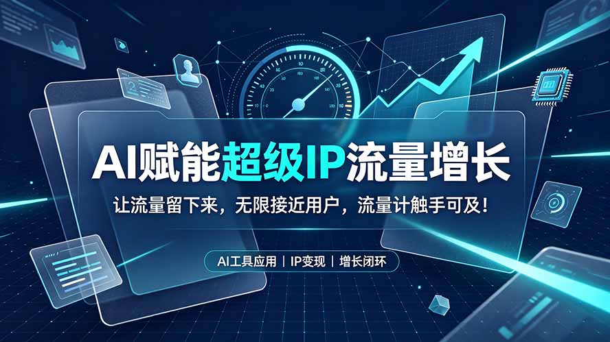 AI赋能超级IP流量增长：让流量留下来，无限接近用户，流量计触手可及！-得优社
