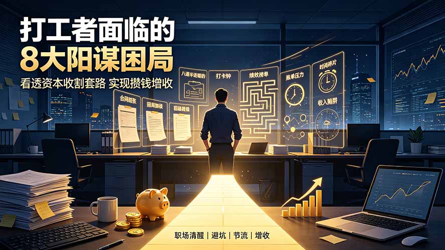 付费文章：打工者面临的8大阳谋困局，看透资本收割套路实现攒钱增收-得优社