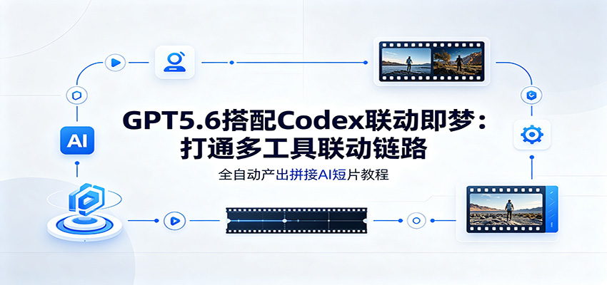 GPT5.6搭配Codex联动即梦：打通多工具联动链路，全自动产出拼接AI短片教程-得优社