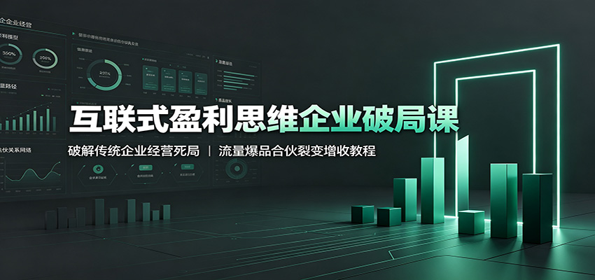 互联式盈利思维企业破局课：破解传统企业经营死局，流量爆品合伙裂变增收教程-得优社