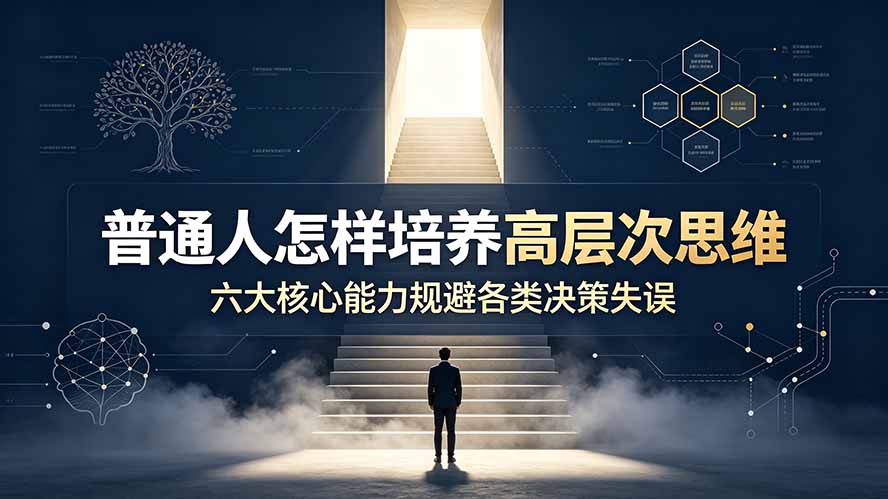付费文章：普通人怎样培养高层次思维，六大核心能力规避各类决策失误-得优社