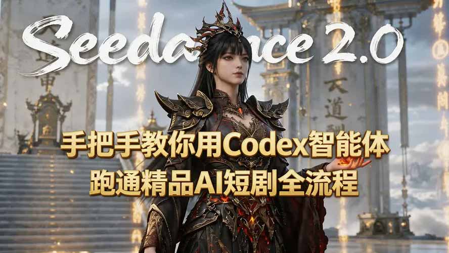手把手教你用Seedance2.0+Codex智能体跑通精品AI短剧全流程(附3种skill技能-得优社