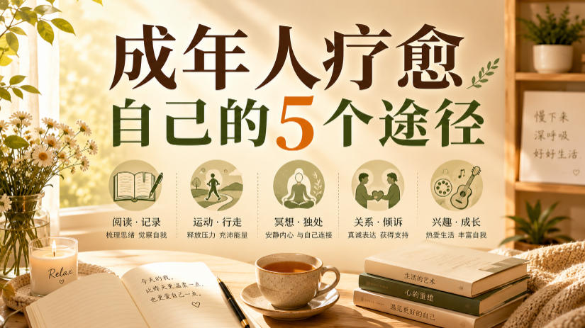 付费文章：成年人疗愈自己的5个途径-得优社