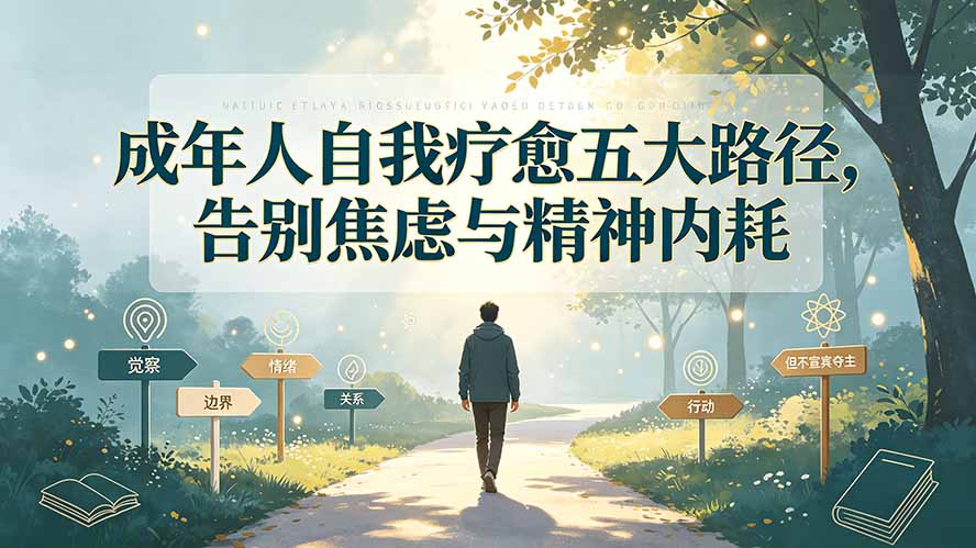 付费文章：成年人自我疗愈五大路径，告别焦虑与精神内耗-得优社