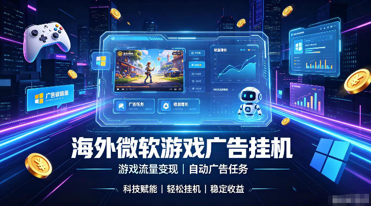 海外游戏广告自动挂G，轻资产海外副业风口，单设备稳定产出500+【揭秘】-得优社