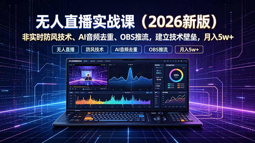 无人直播实战课(更新7月-得优社