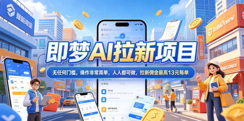2026年即梦AI拉新项目最新玩法，无任何门槛，操作非常简单，人人都可做，拉新佣金最高13米每单(更新07月25日)-得优社