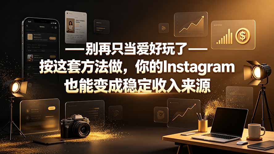 别再只当爱好玩了——按这套方法做，你的Instagram也能变成稳定收入来源-得优社
