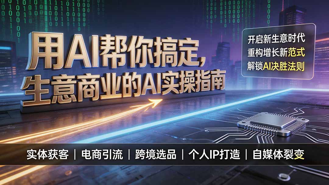 用AI帮你搞定，生意商业的AI实操指南，开启新生意时代，重构增长新范式，解锁AI时代决胜法则-得优社